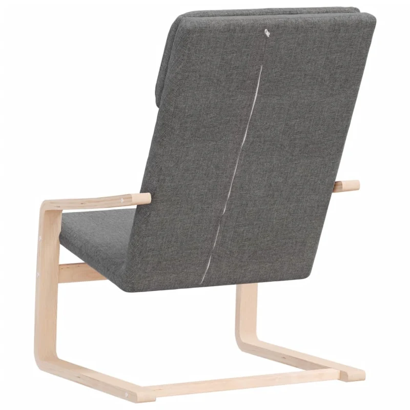 Fauteuil lounge chaise de canapé design moderne en tissu gris clair DEC026686