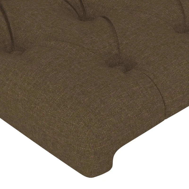 Tête de lit accessoire couchage chambre à coucher meuble à LED 144 x 7 x 78/88 cm tissu marron foncé TDL0200870