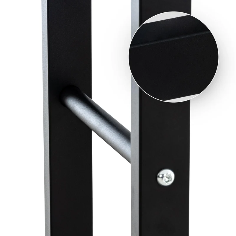 Range-bûches intérieur en métal thermolaqué noir 150 × 100 × 25 cm fabrication robuste 10_0008374