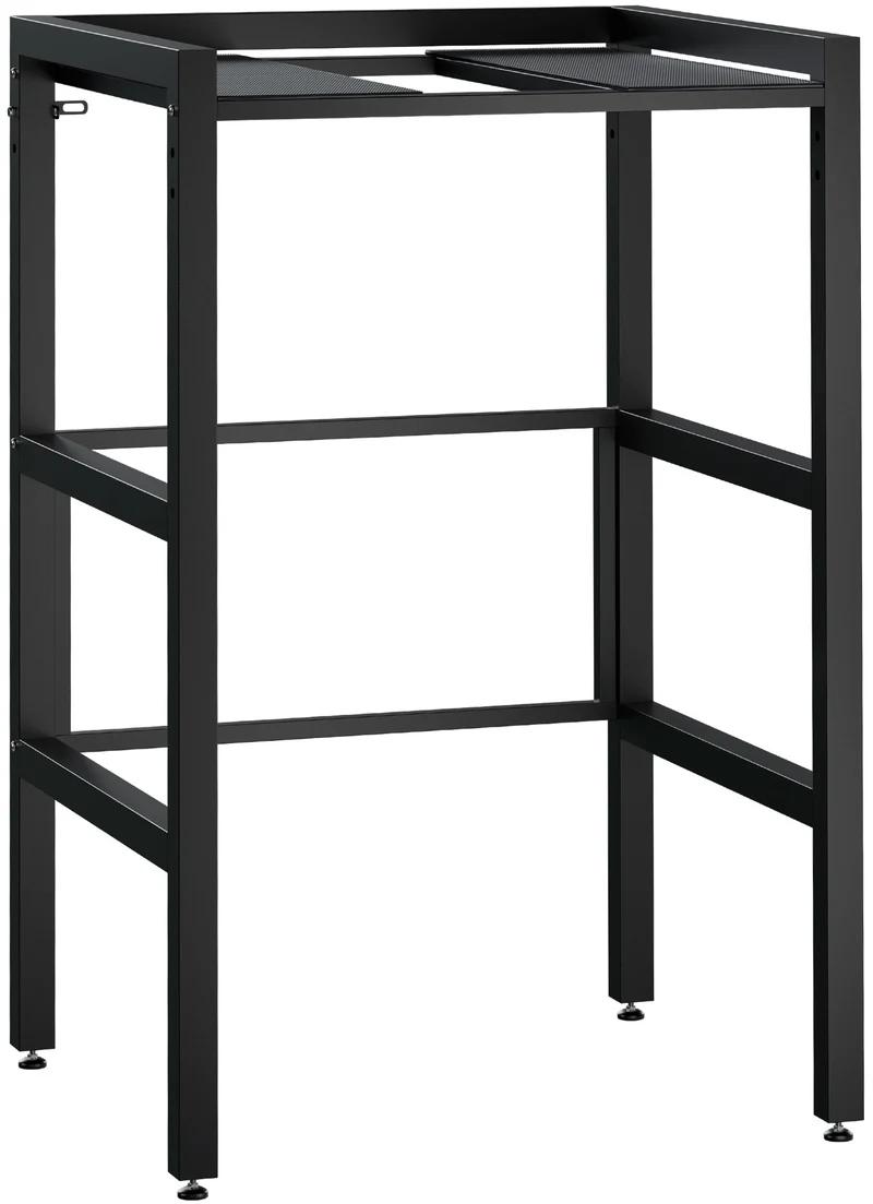 Étagère superposée pour machine à laver et sèche-linge 73 × 60 × 110 cm métal noir 300 kg 10_0008371