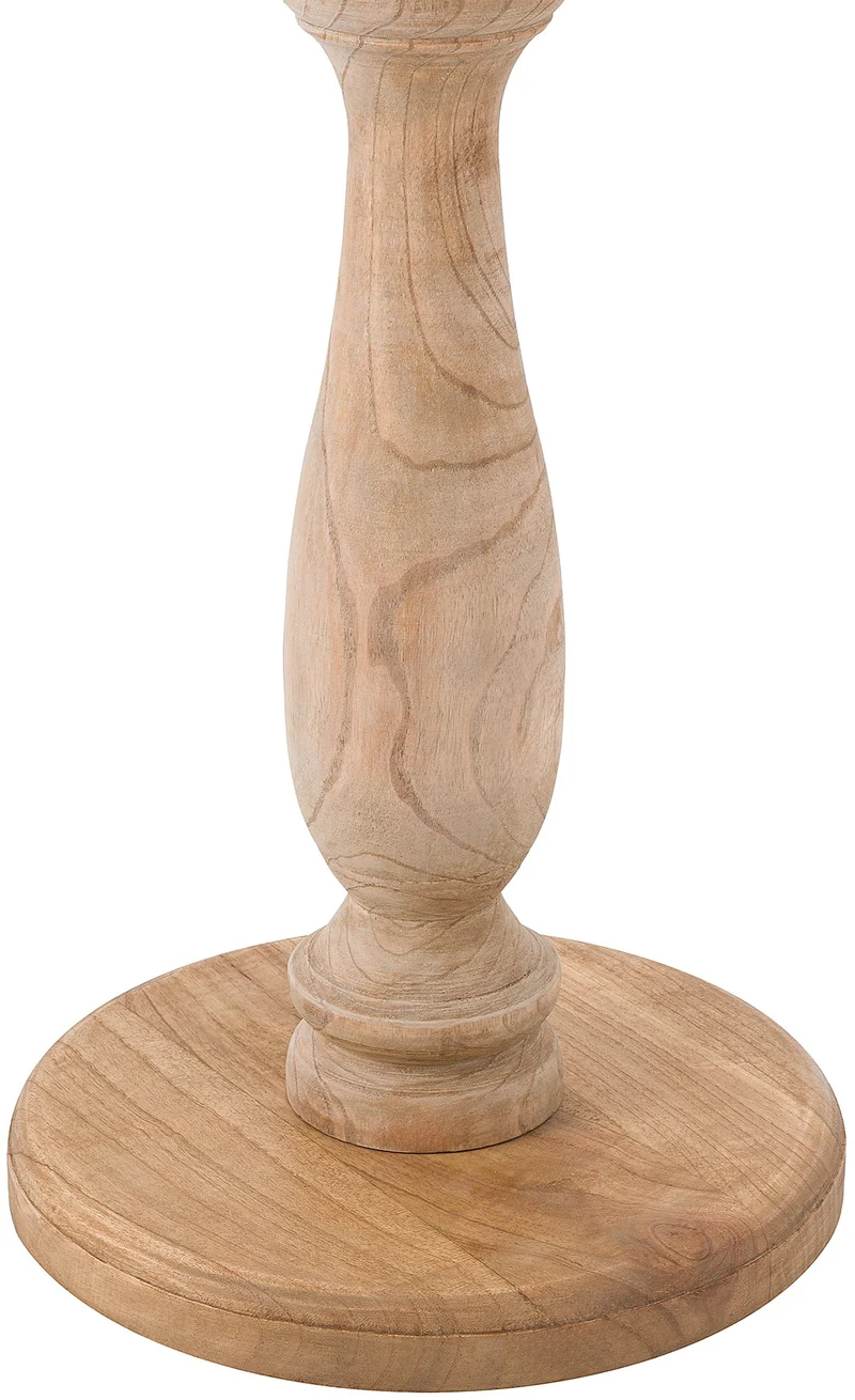 Table d’appoint ronde en bois de mindi massif 60 × Ø 50 cm fabriquée à la main 10_0009219
