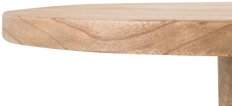 Table d’appoint ronde en bois de mindi massif 60 × Ø 50 cm fabriquée à la main 10_0009219