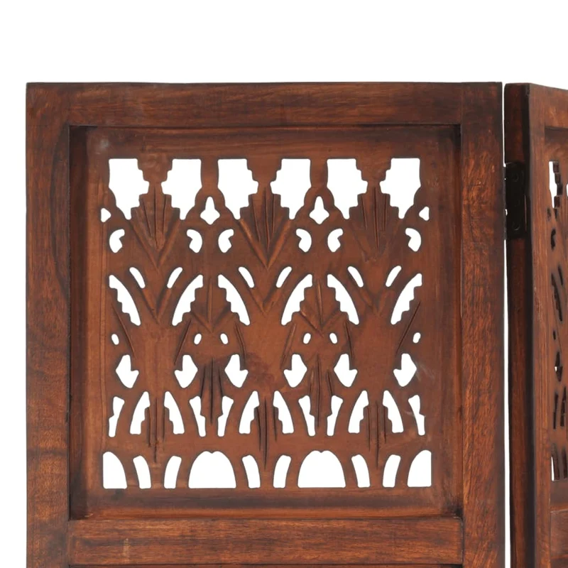 Paravent séparateur de pièce cloison 5 panneaux 200 x 165cm bois manguier DEC030976