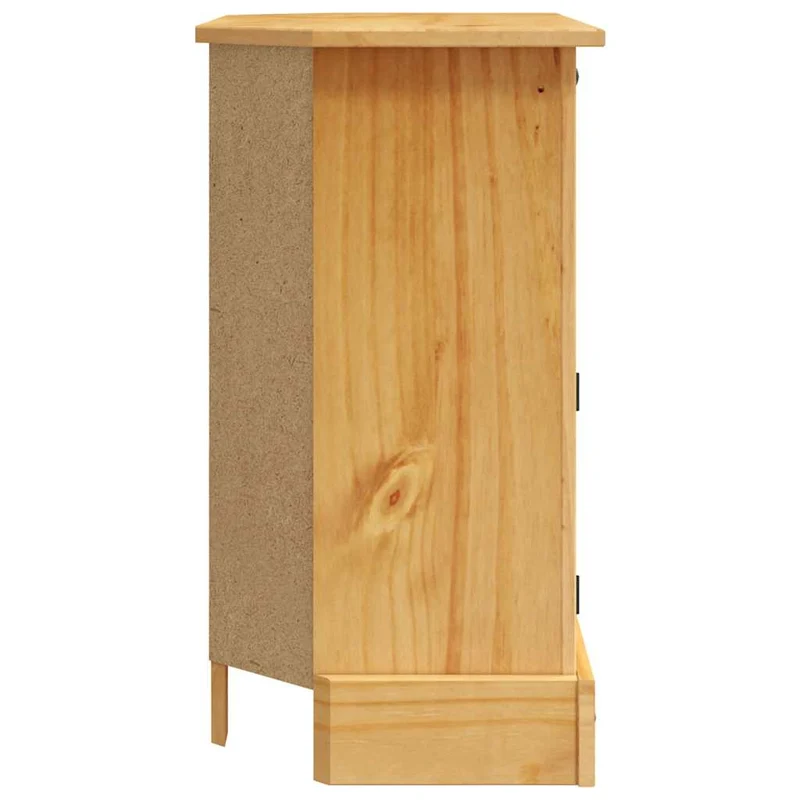 Meuble TV console avec une armoire et un compartiment 80 x 43 x 78 cm bois de pin massif DEC031991