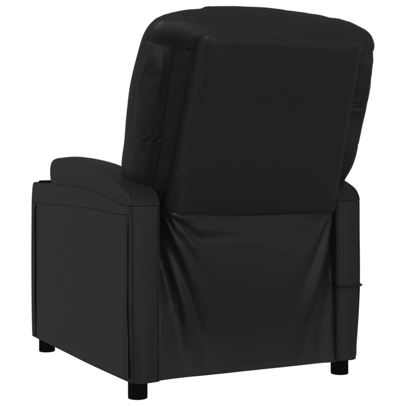 Fauteuil de relaxation avec fonction massage 6 points de massage en PVC noir DEC029241