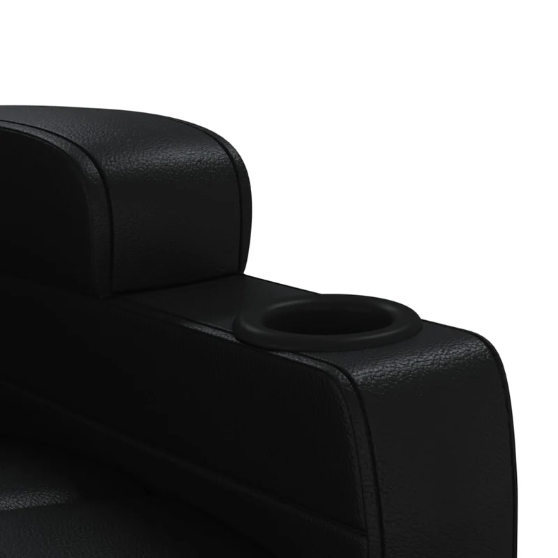 Fauteuil de relaxation avec fonction massage 6 points de massage en PVC noir DEC029241
