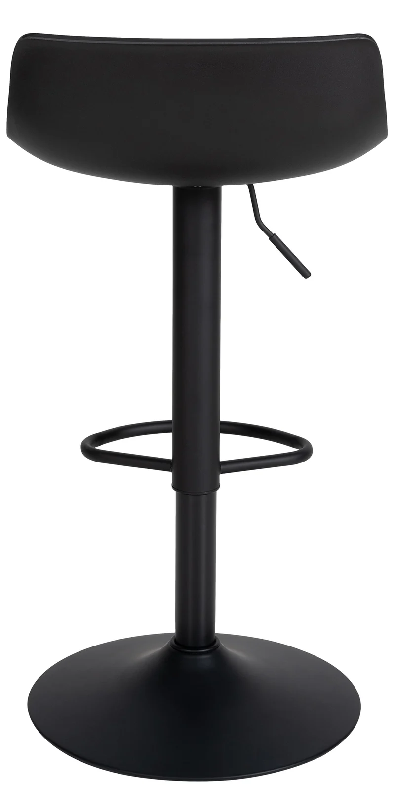 Tabouret de bar x4 avec repose-pieds hauteur réglable desing moderne en PVC noir et métal noir 10_0004500