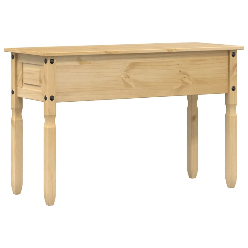 Table console design classique avec deux tiroirs 115 x 46 x 73 cm bois de pin massif DEC031970