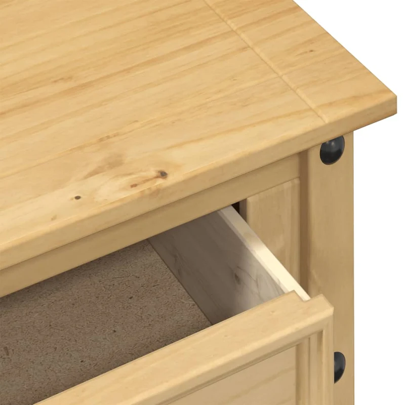 Table console design classique avec deux tiroirs 115 x 46 x 73 cm bois de pin massif DEC031970