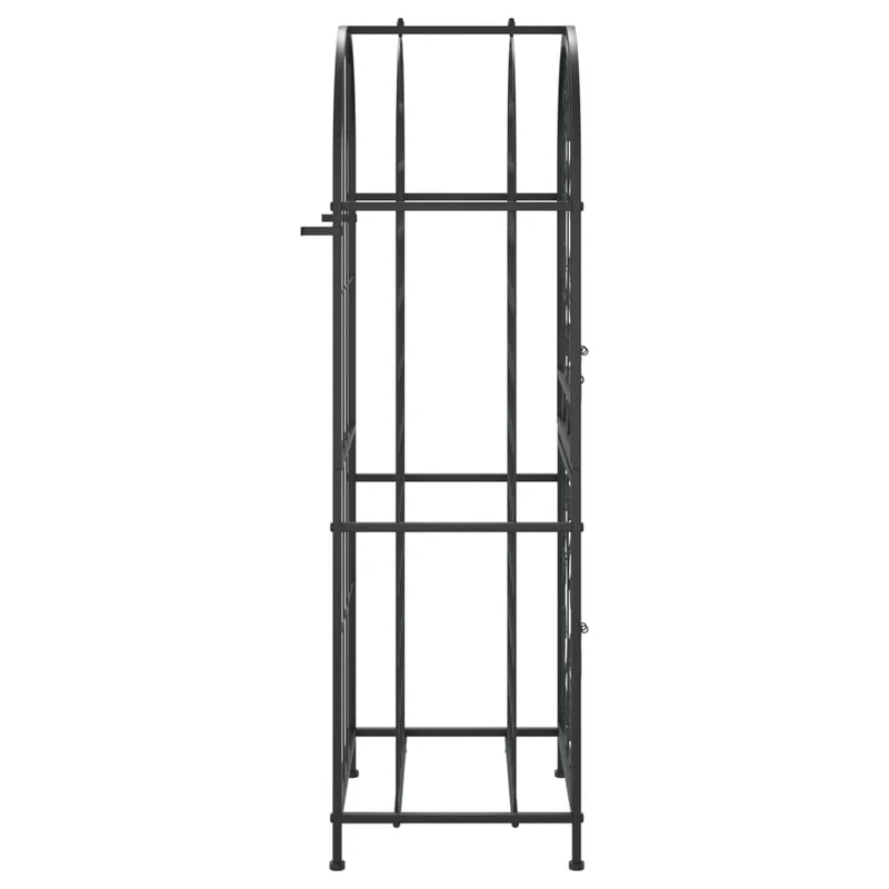 Casier range bouteilles étagère de rangement vin 41 bouteilles 45 x 36 x 120 cm fer forgé noir DEC024269