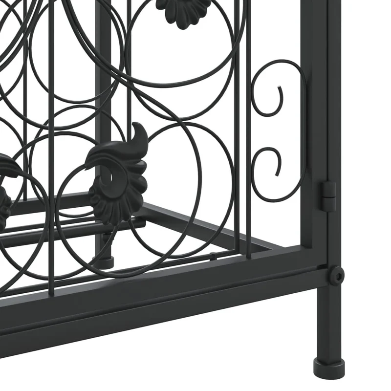 Casier range bouteilles étagère de rangement vin 41 bouteilles 45 x 36 x 120 cm fer forgé noir DEC024269
