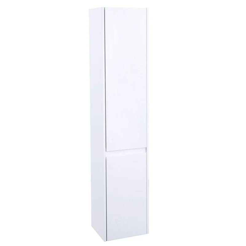 Élément mural meuble de salle de bain 2 portes 3 compartiments 160x33 cm MDF blanc 04_0008633