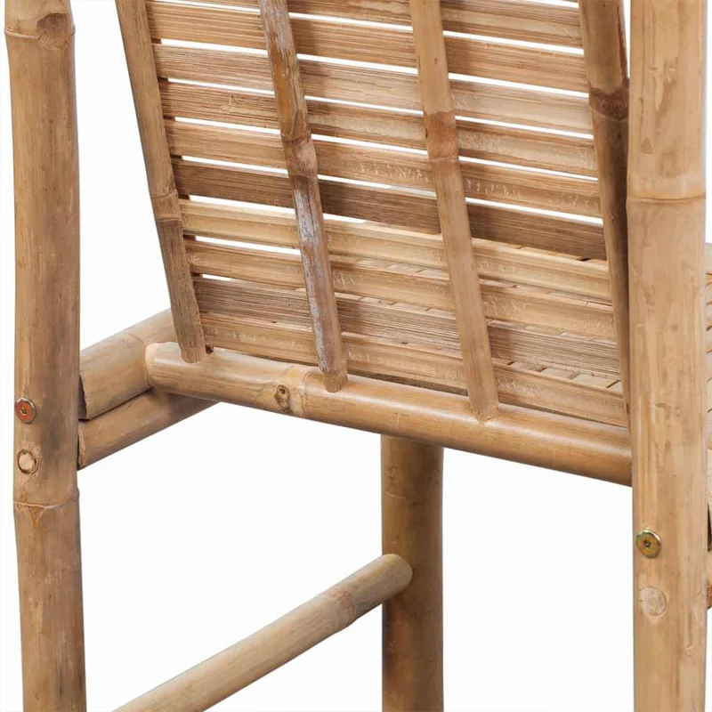 Lot de 2 tabourets de bar chaises hautes style tropical en bambou brun DEC029606