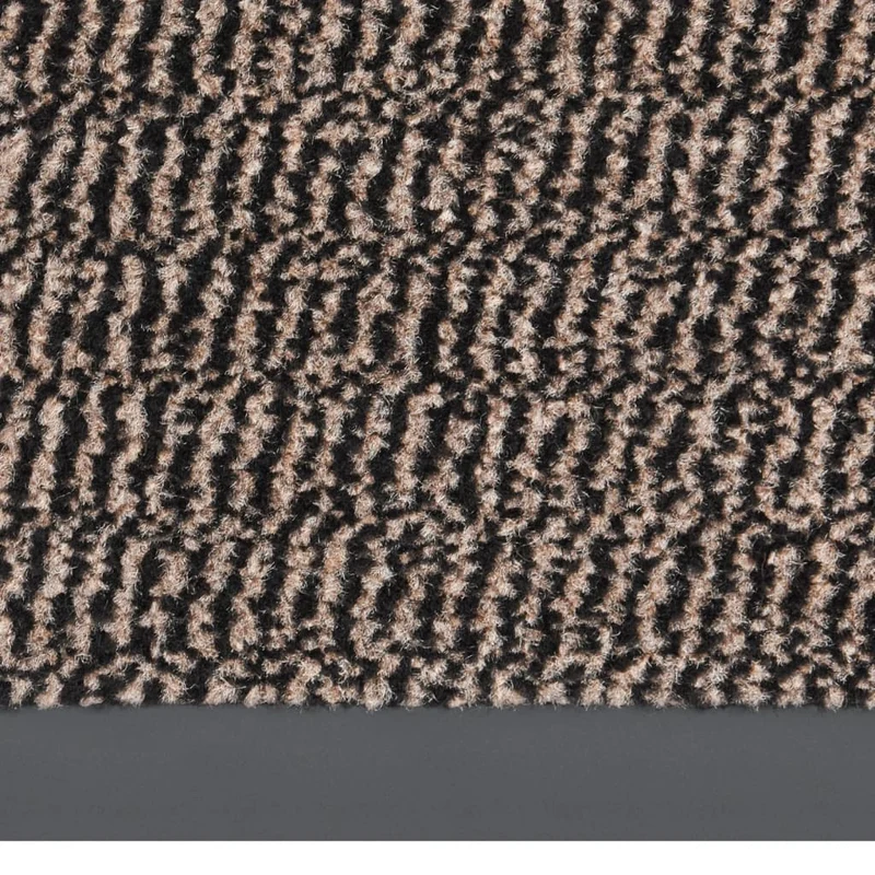 Paillasson de porte d'entrée et caoutchouc antidérapant 40 x 60 cm polypropylène touffeté marron DEC040663