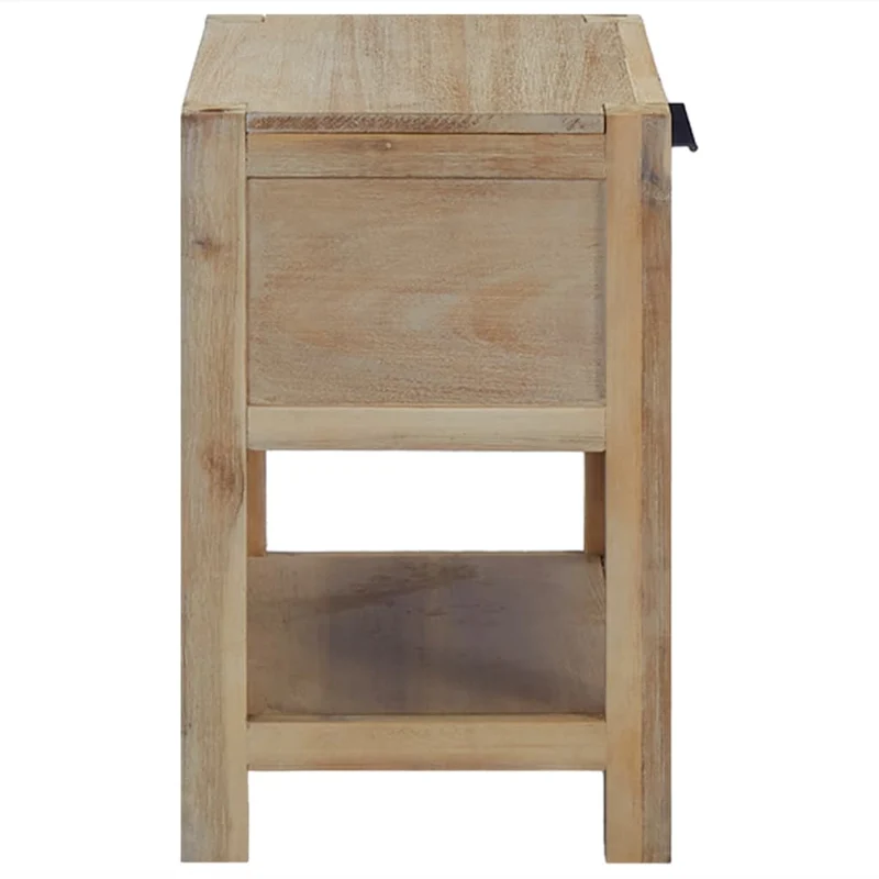 Table de chevet avec tiroir et étagère 40 x 30 x 48 cm bois d'acacia solide DEC033285