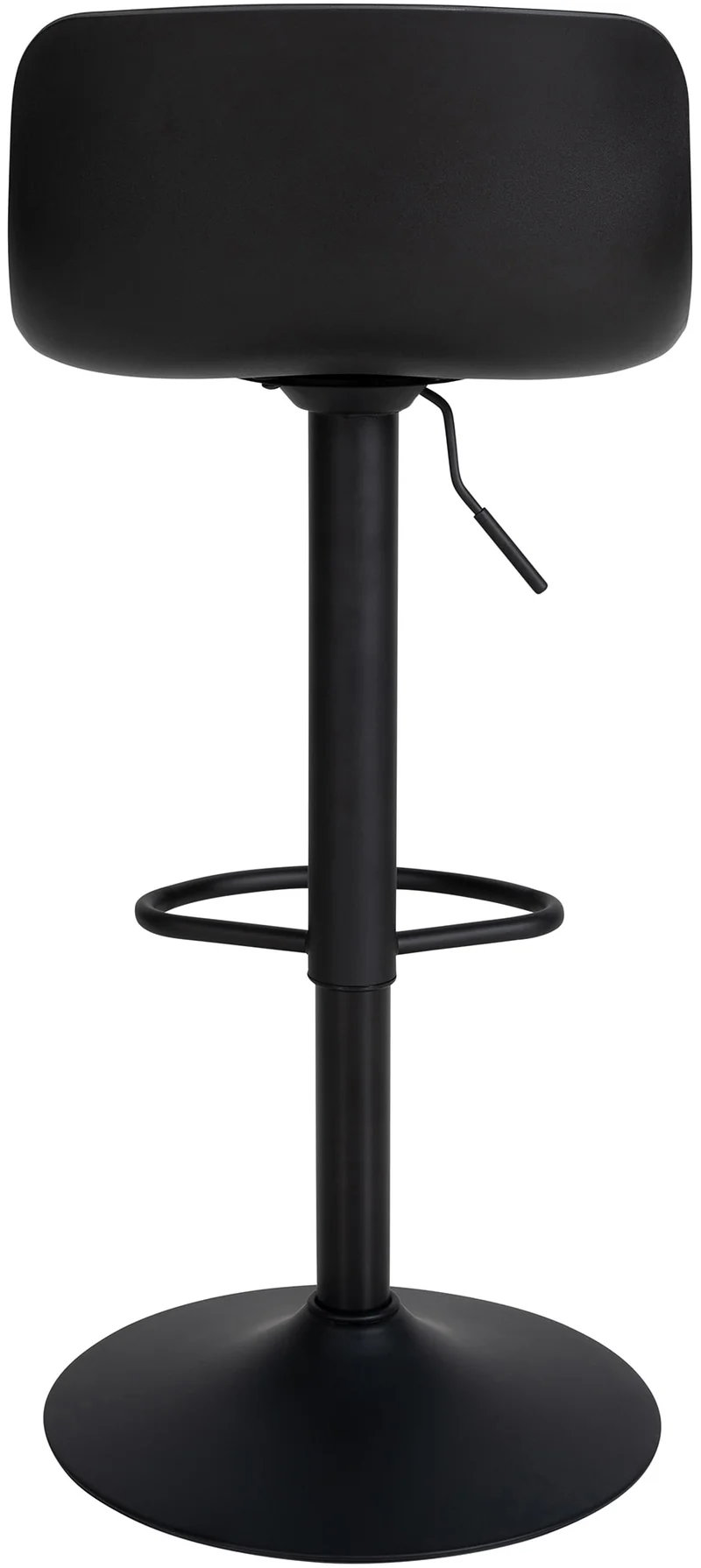 Tabouret de bar x1 hauteur réglable et siège pivotant avec siège en plastique noir métal noir 10_0004531