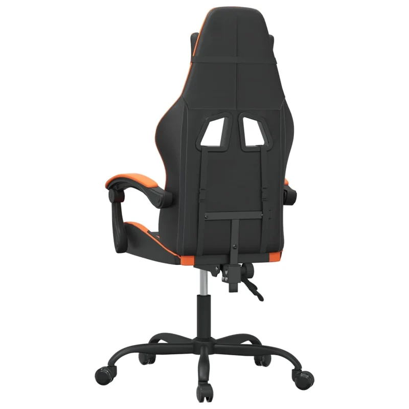 Fauteuil de bureau chaise gaming pivotante noir et orange PVC orange DEC026042