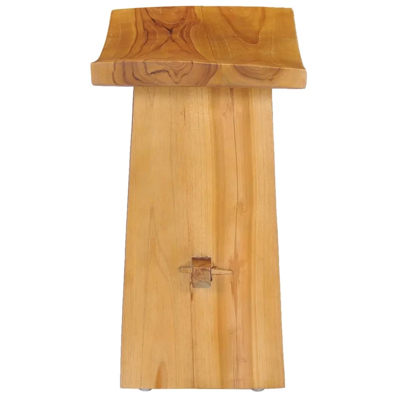 Tabouret assise support plante design rustique bois de teck massif brun DEC026335