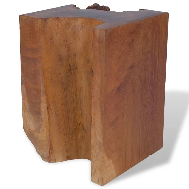 Tabouret assise support de plantes 30 x 30 x 40 cm en bois de teck massif brun DEC026334