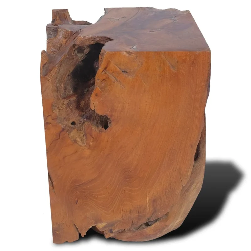 Tabouret assise support de plantes 30 x 30 x 40 cm en bois de teck massif brun DEC026334