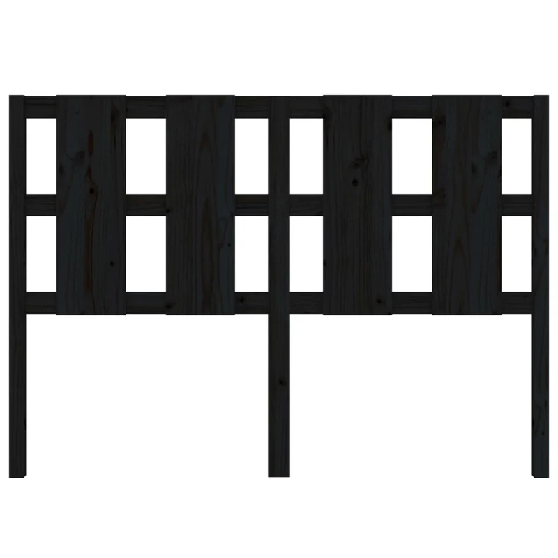 Tête de lit accessoire couchage chambre à coucher meuble 125,5 x 4 x 100 cm bois de pin noir TDL0202342