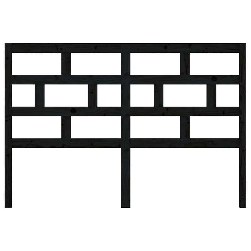 Tête de lit accessoire couchage chambre à coucher meuble 141 x 4 x 100 cm bois de pin noir TDL0202298