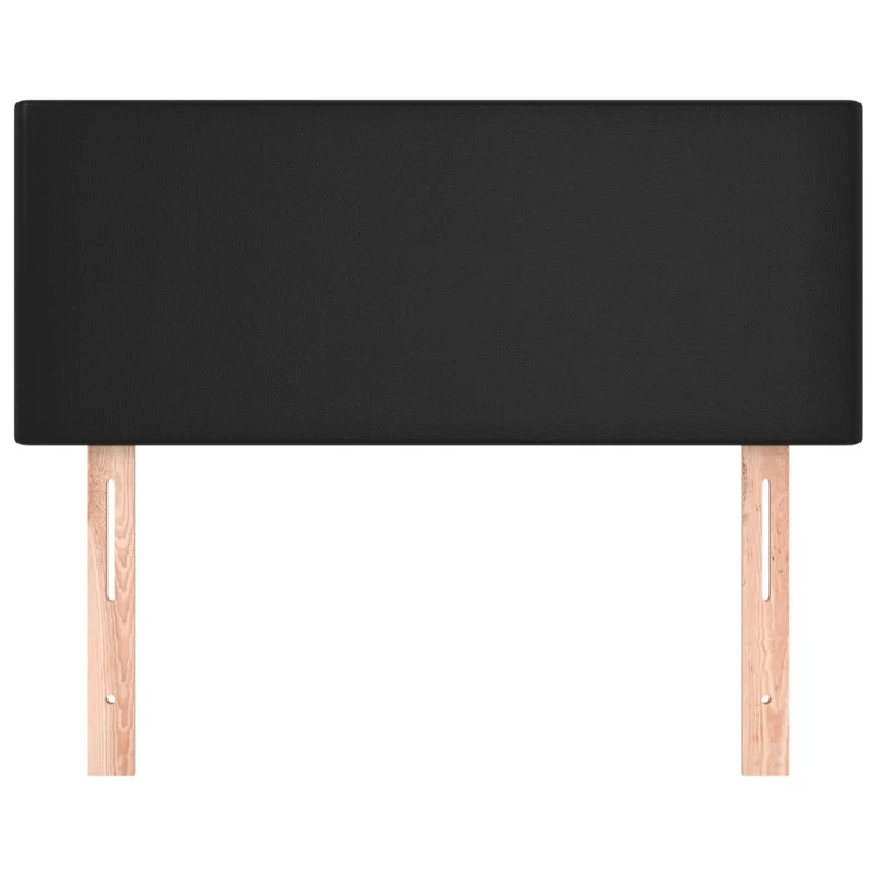 Tête de lit accessoire couchage chambre à coucher meuble 90 x 5 x 78/88 cm synthétique noir TDL0202082