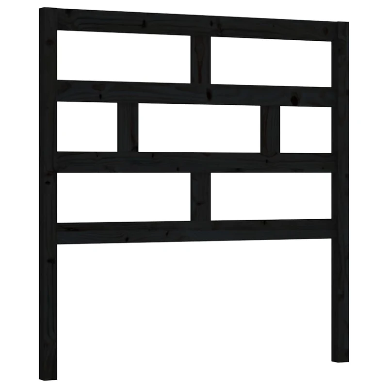 Tête de lit accessoire couchage chambre à coucher meuble 96 x 4 x 100 cm bois de pin noir TDL0202038