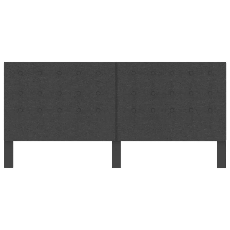 Tête de lit accessoire couchage chambre à coucher meuble touffetée 200 x 200 cm tissu gris foncé TDL0201992