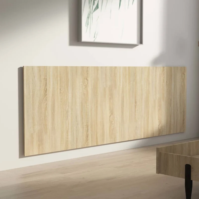 Tête de lit accessoire couchage chambre à coucher meuble murale 240 x 1,5 x 80 cm MDF chêne TDL0202675