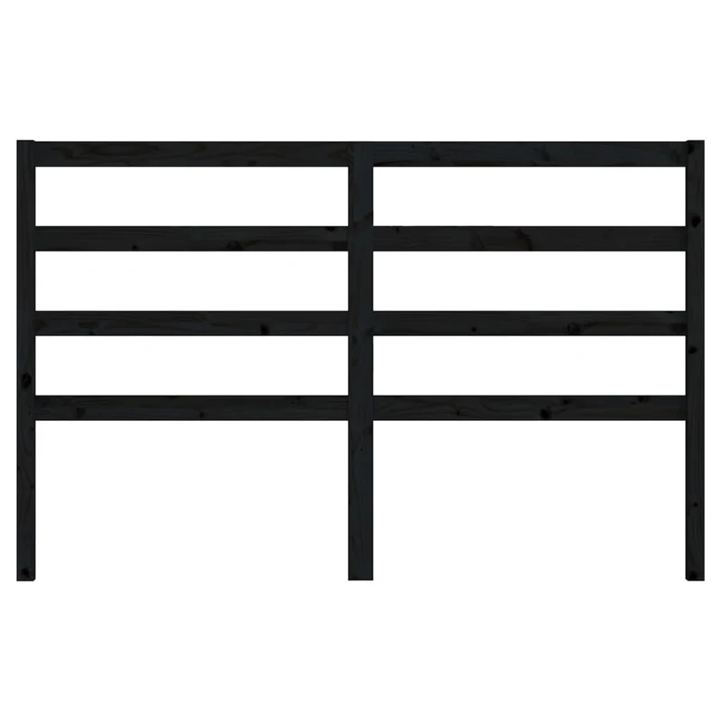 Tête de lit accessoire couchage chambre à coucher meuble 146 x 4 x 100 cm bois de pin noir TDL0202282