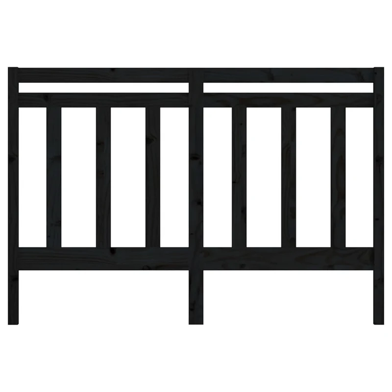 Tête de lit accessoire couchage chambre à coucher meuble 146 x 4 x 100 cm bois de pin noir TDL0202279