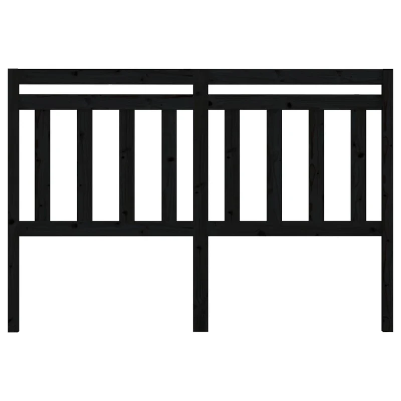 Tête de lit accessoire couchage chambre à coucher meuble 146 x 4 x 100 cm bois de pin noir TDL0202280