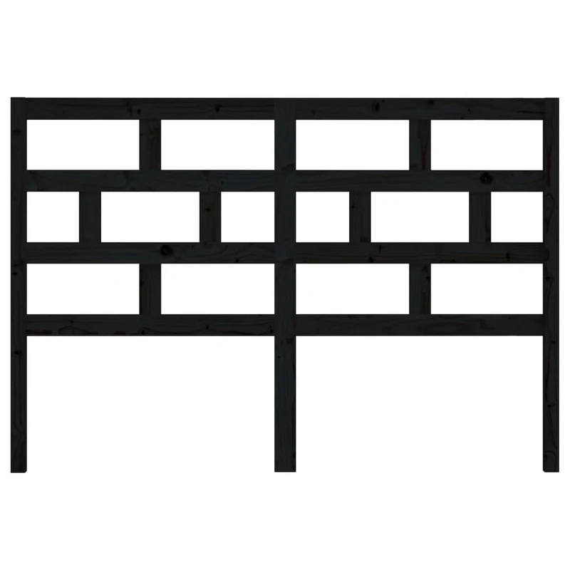 Tête de lit accessoire couchage chambre à coucher meuble 146 x 4 x 100 cm bois de pin noir TDL0202273