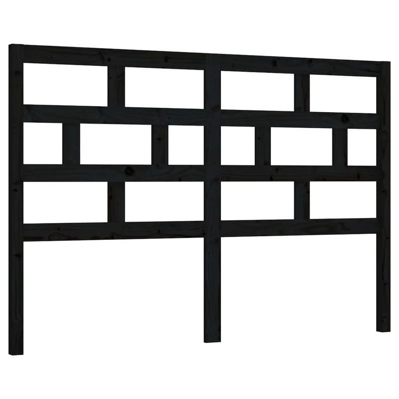 Tête de lit accessoire couchage chambre à coucher meuble 166 x 4 x 100 cm bois de pin noir TDL0202209