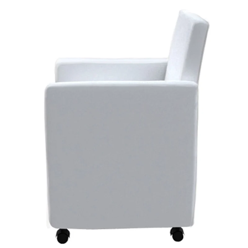 Lot de 4 chaises de salle à manger cuisine style moderne et confortable en synthétique blanc CDS021244