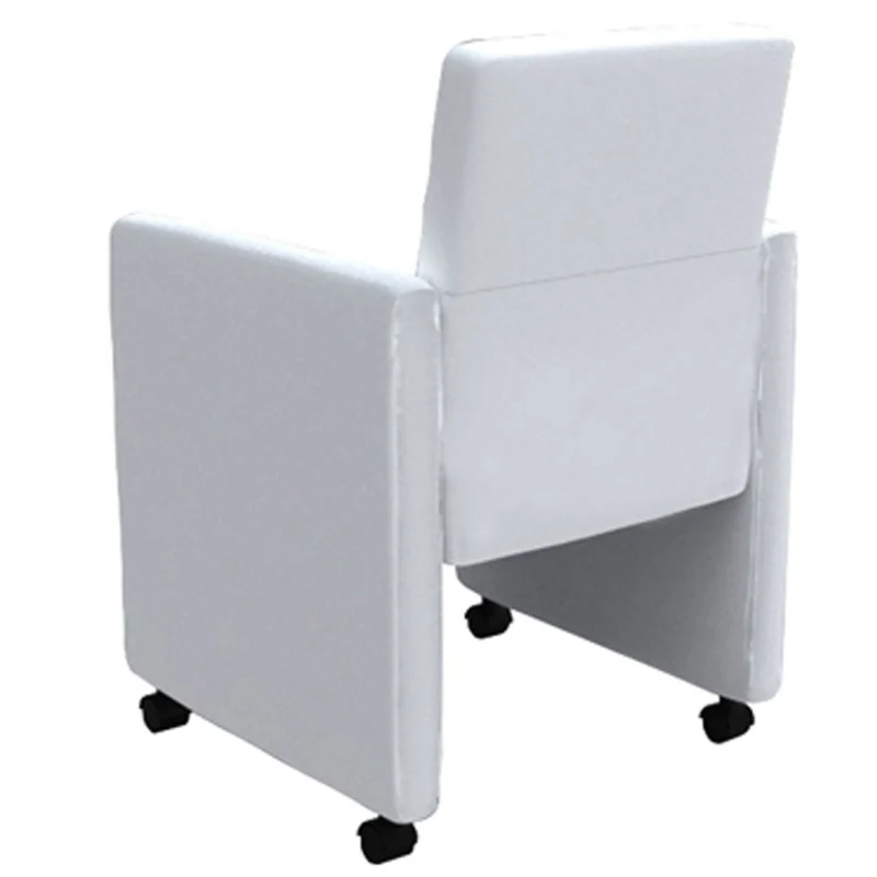 Lot de 4 chaises de salle à manger cuisine style moderne et confortable en synthétique blanc CDS021244