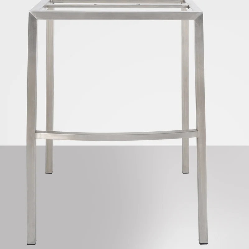 Tabouret de bar x1 assise enveloppante capitonnée en velours gris avec structure à 4 pieds en acier inoxydable 10_0006225