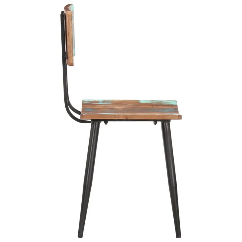 Lot de 4 chaises de salle à manger cuisine bois de récupération solide CDS021333