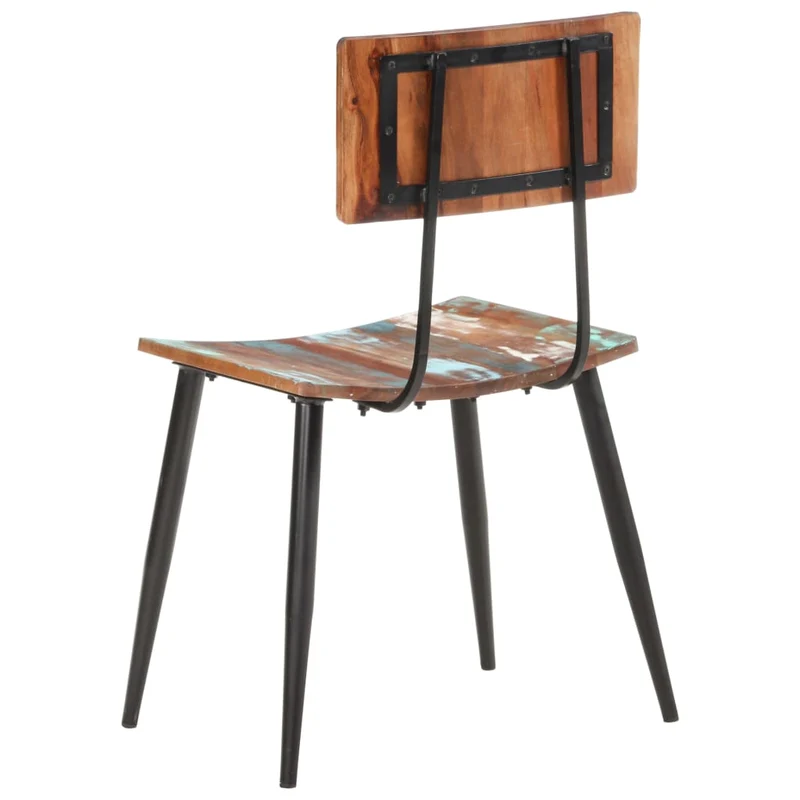 Lot de 4 chaises de salle à manger cuisine bois de récupération solide CDS021333