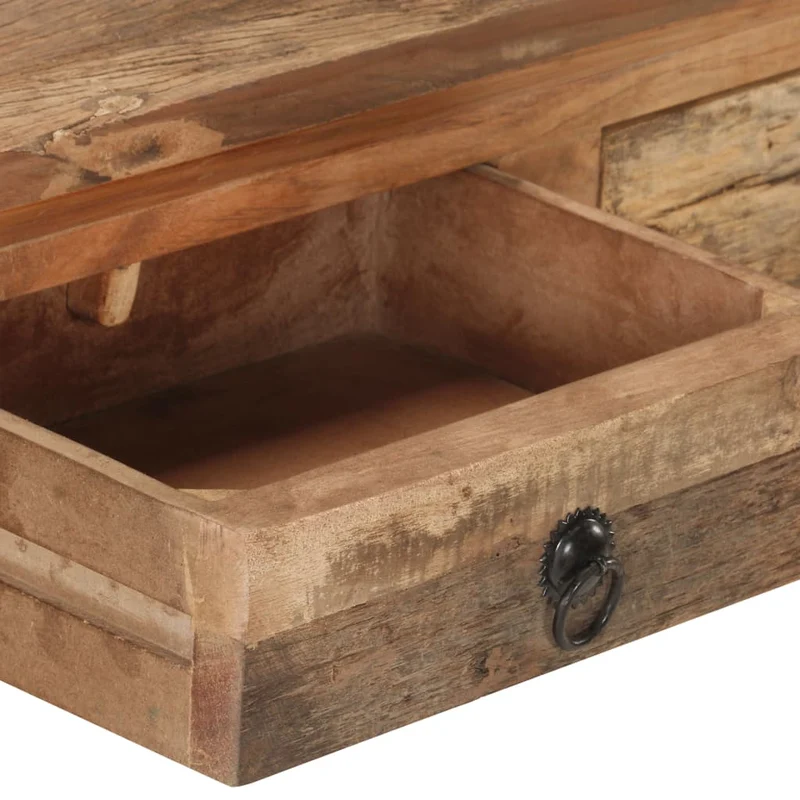 Table console avec tiroirs 90,5 x 30 x 75 cm bois d'acacia et de récupération marron DEC031583
