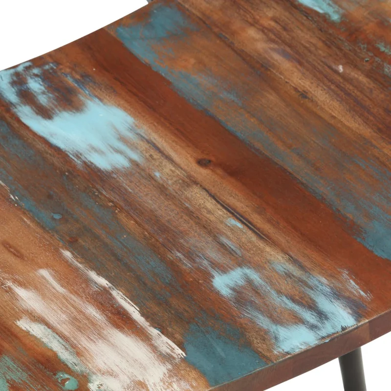 Lot de 2 chaises de salle à manger cuisine bois de récupération solide CDS020285