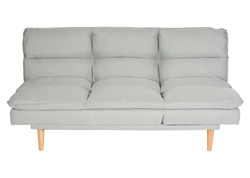 Canapé-lit convertible lit d’appoint surface de couchage 180 x 110 cm en tissu gris menthe 04_0010153