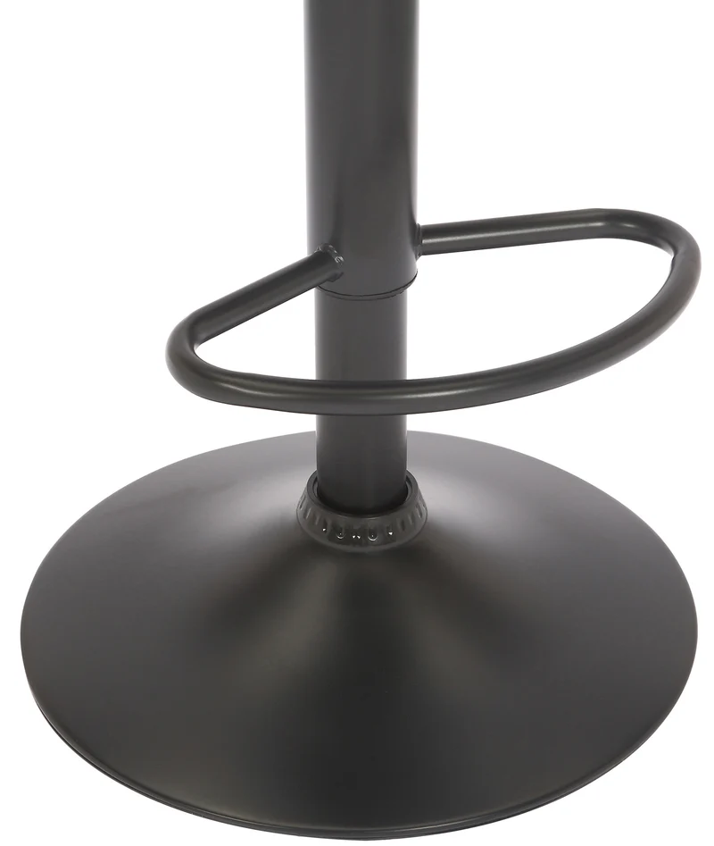 Tabouret de bar x1 pivotant hauteur réglable assise surpiqué en velours bleu et métal noir 10_0005000