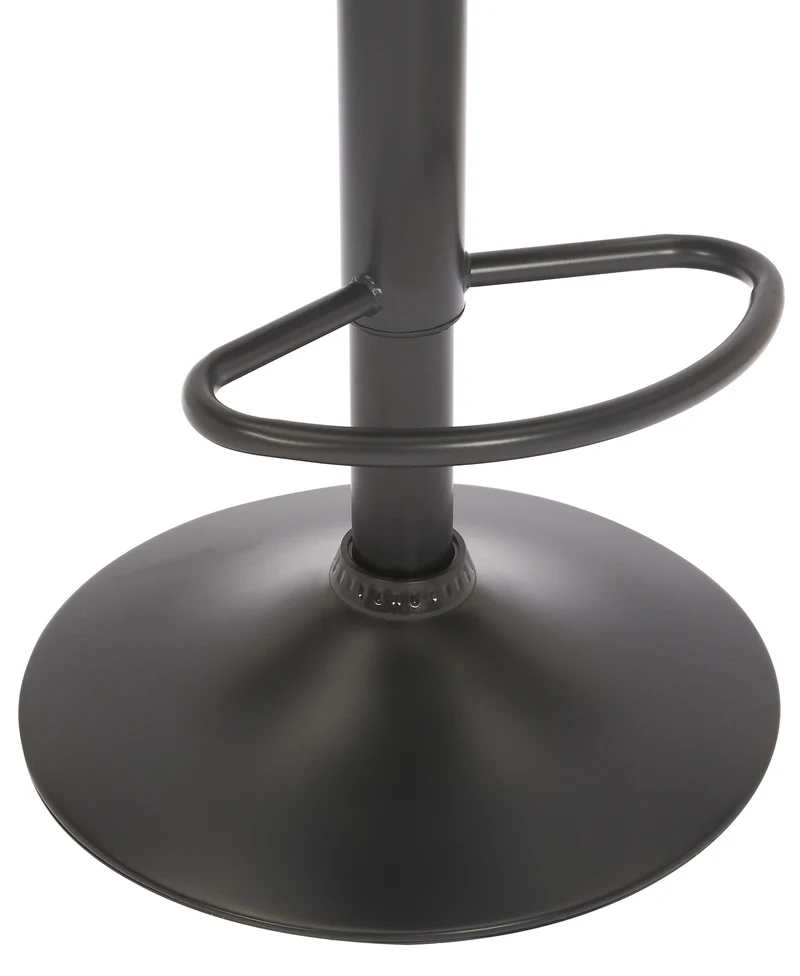 Tabouret de bar x1 pivotant hauteur réglable assise surpiqué en velours marron et métal noir 10_0005001