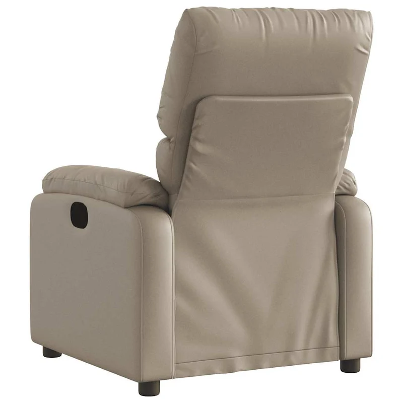 Fauteuil de relaxation TV fonction massage inclinable en PVC couleur cappuccino DEC026873