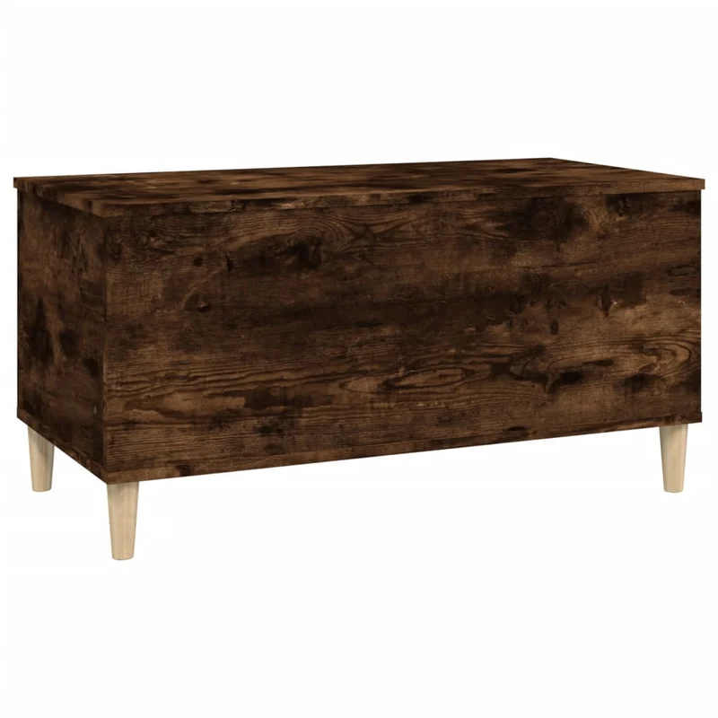 Table basse dessus relevable design rustique 90 x 44,5 x 45 cm bois d'ingénierie marron DEC038503