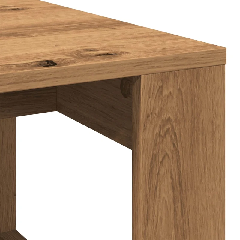 Table basse design rustique 102 x 50 x 35 cm bois d'ingénierie couleur chêne DEC038290