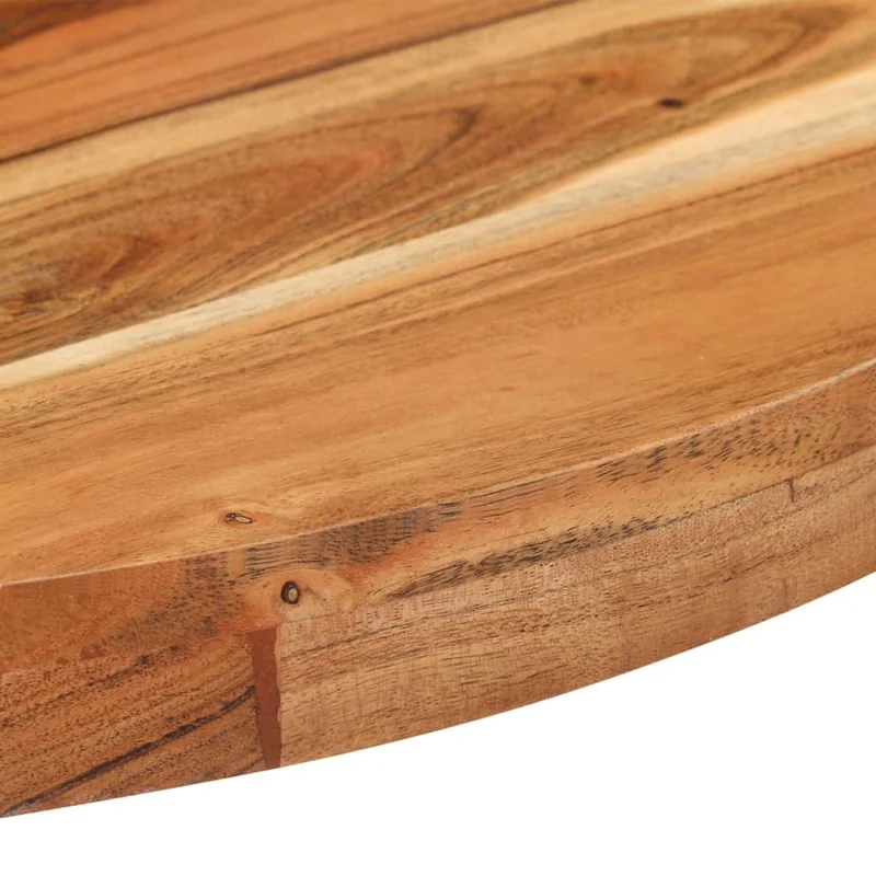 Table d'appoint auxiliaire forme ronde ø70 x 75 cm bois d'acacia et fer DEC036584