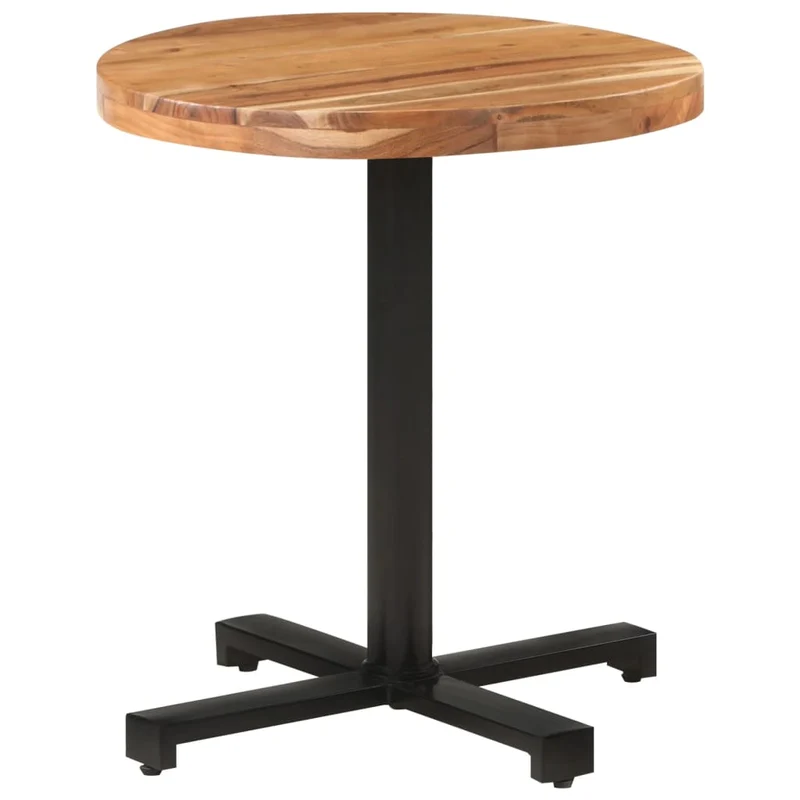 Table d'appoint auxiliaire forme ronde ø70 x 75 cm bois d'acacia et fer DEC036584